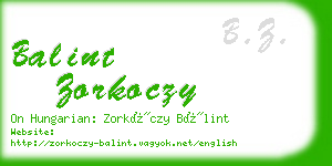 balint zorkoczy business card